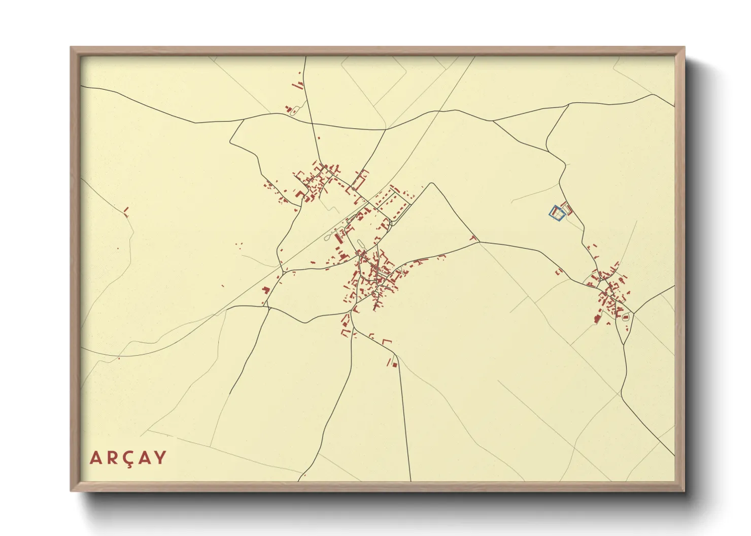 Une affiche de carte sur Arçay
