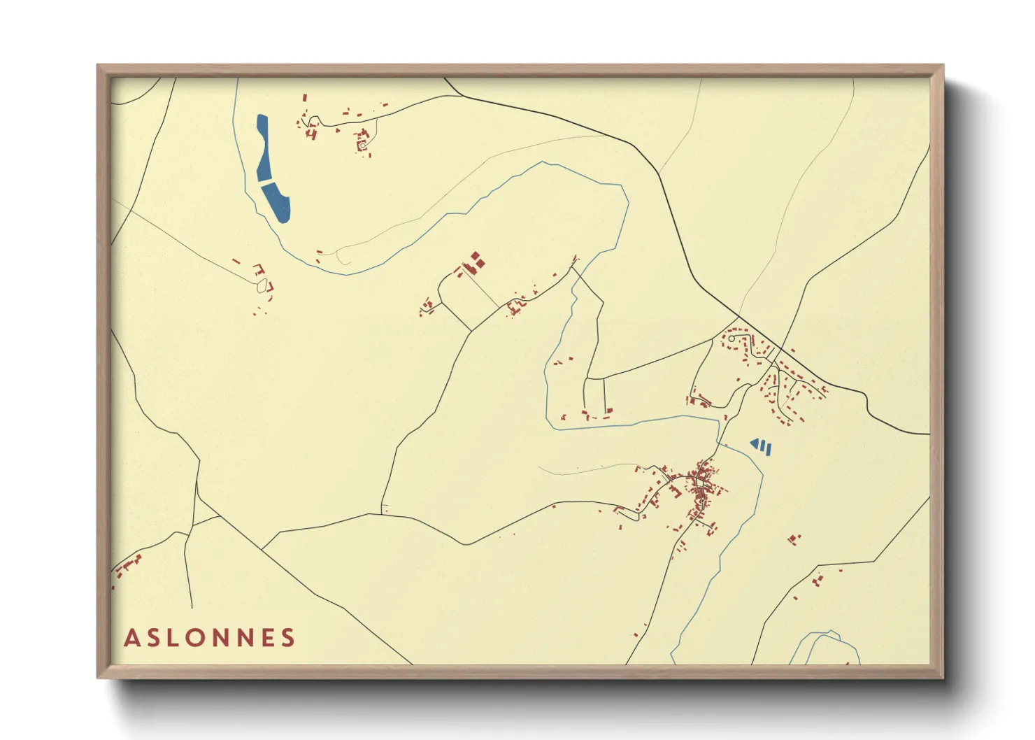 Une affiche de carte sur Aslonnes