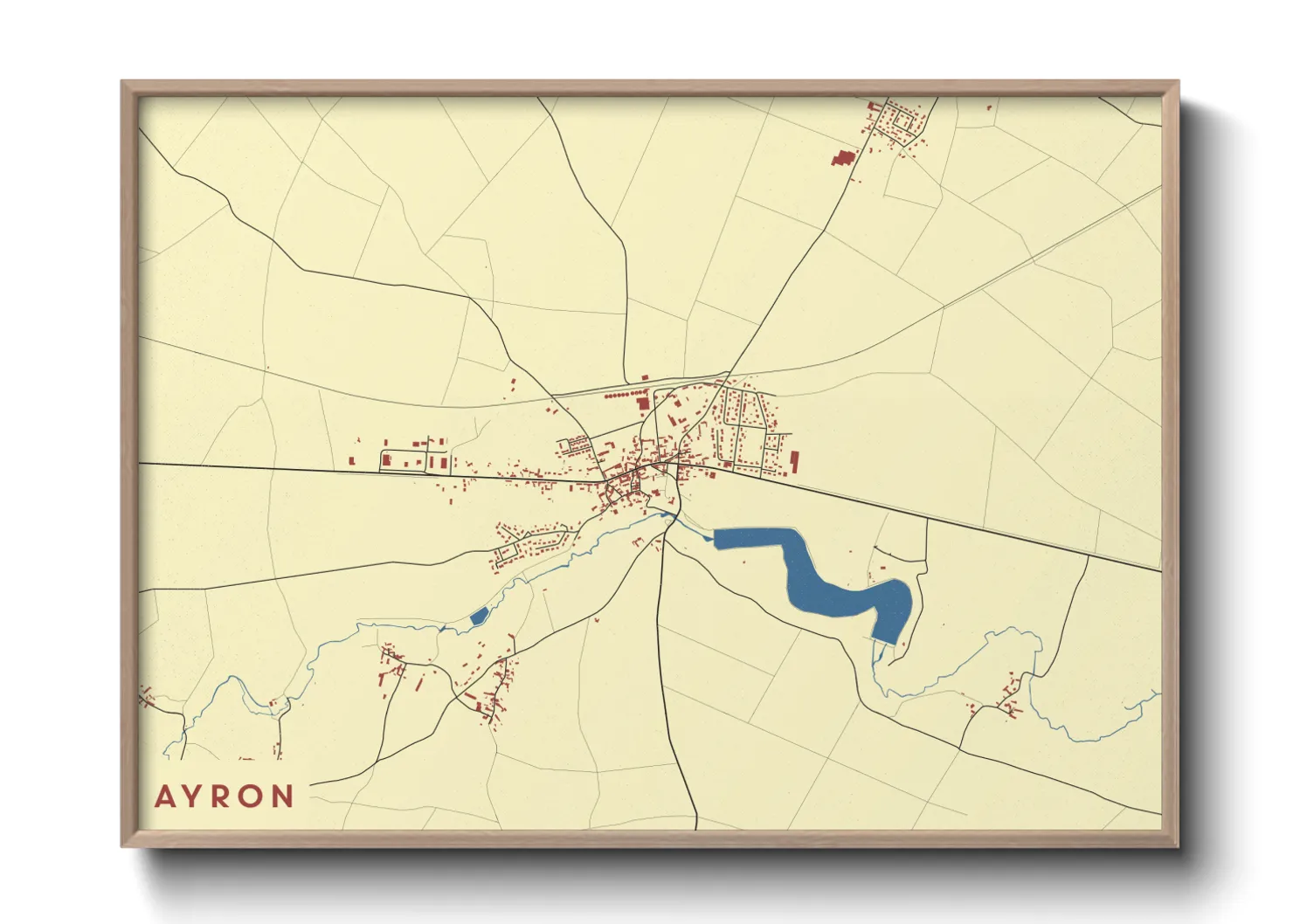 Une affiche de carte sur Ayron