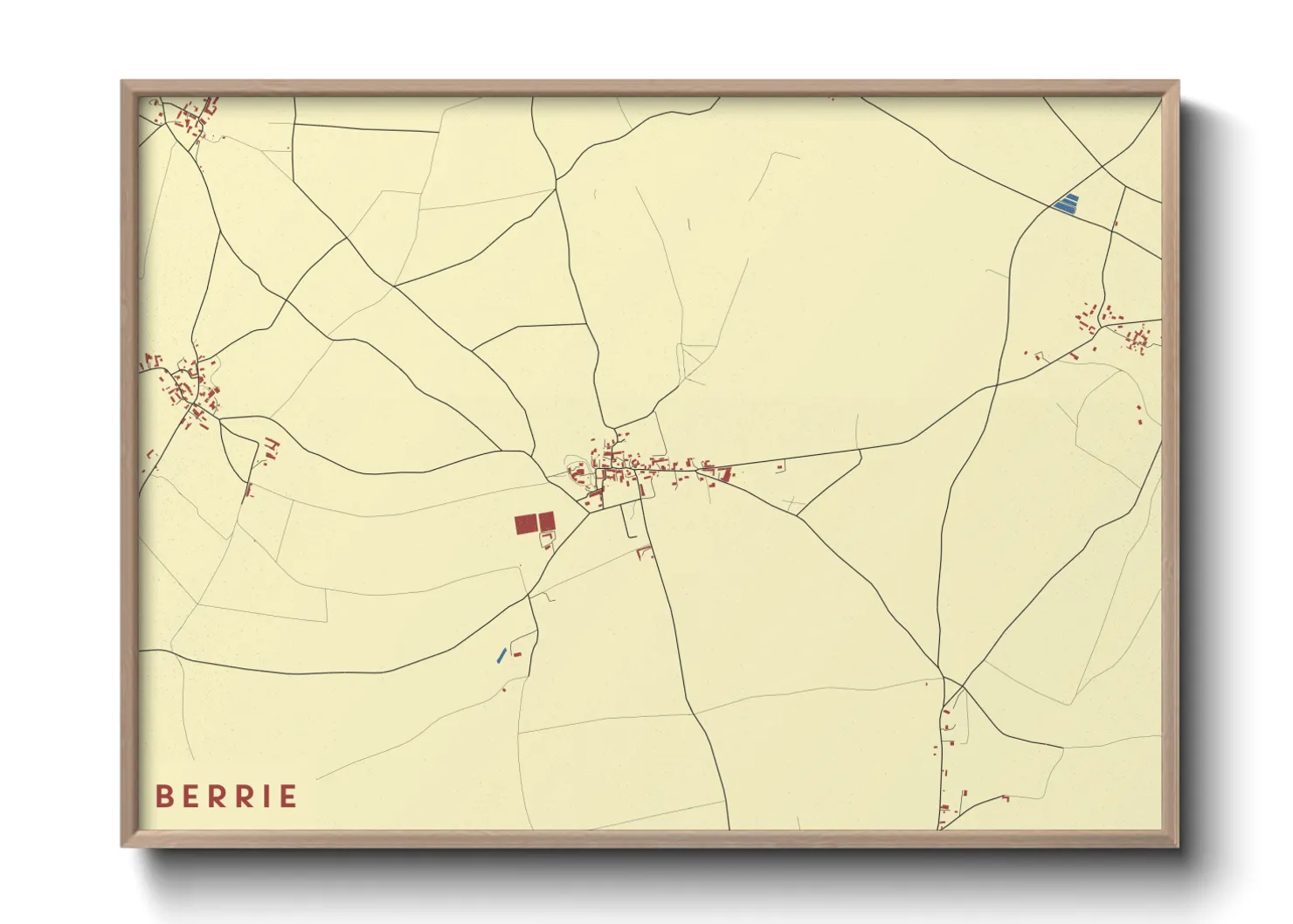 Une affiche de carte sur Berrie