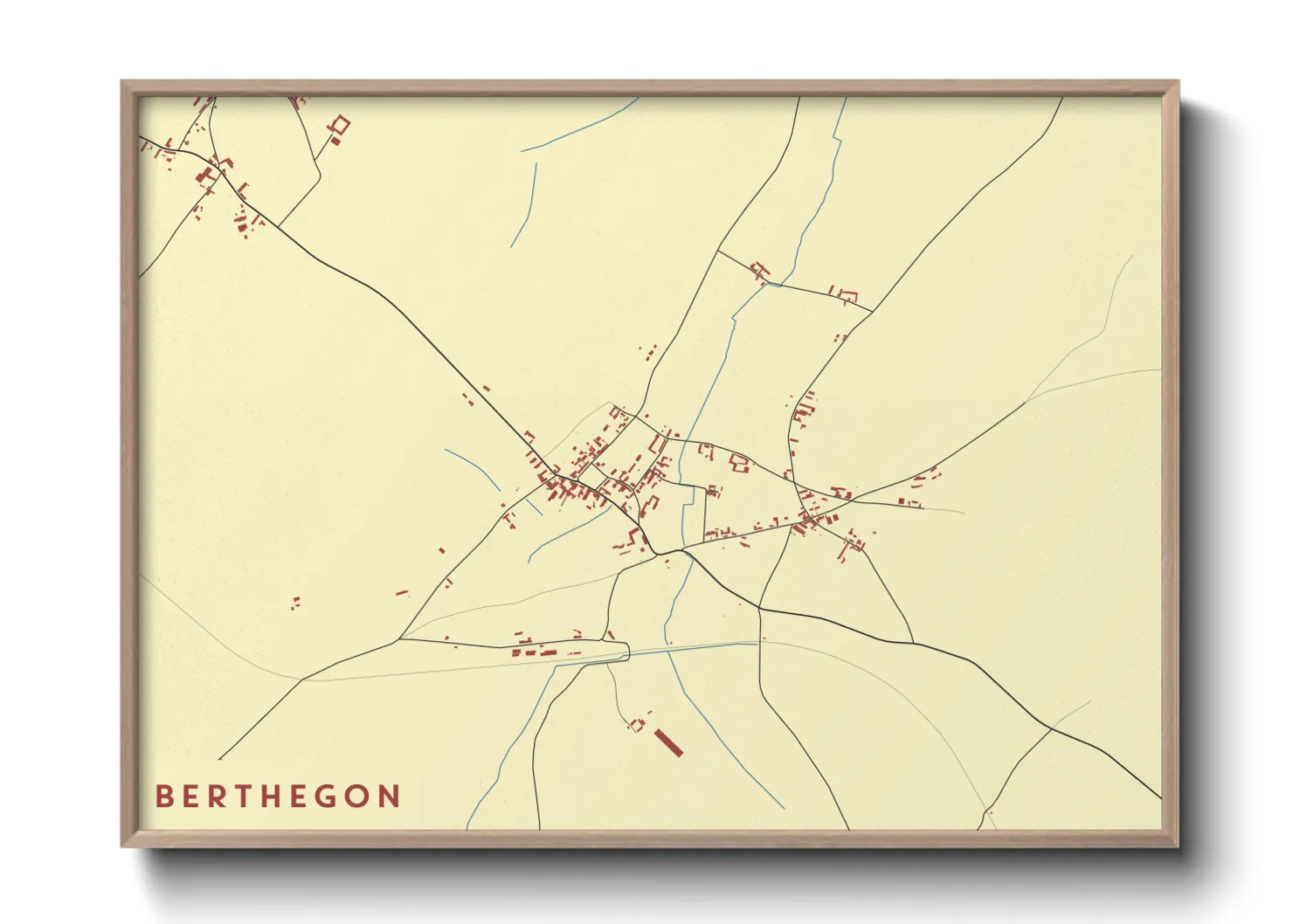 Une affiche de carte sur Berthegon