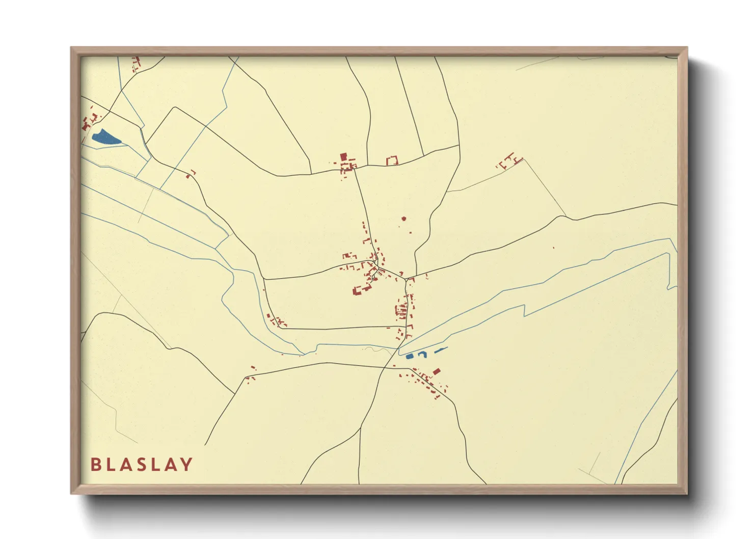 Une affiche de carte sur Blaslay