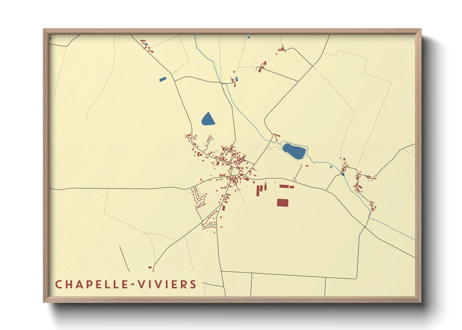 Une affiche de carte sur Chapelle-Viviers