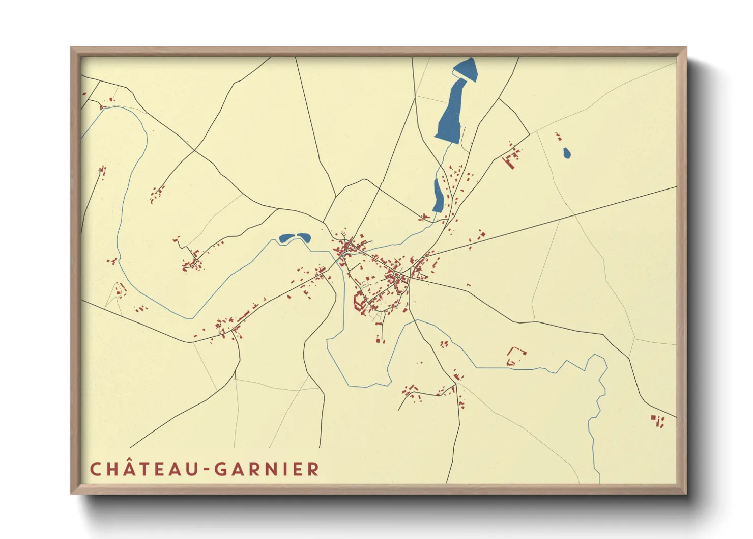 Une affiche de carte sur Château-Garnier