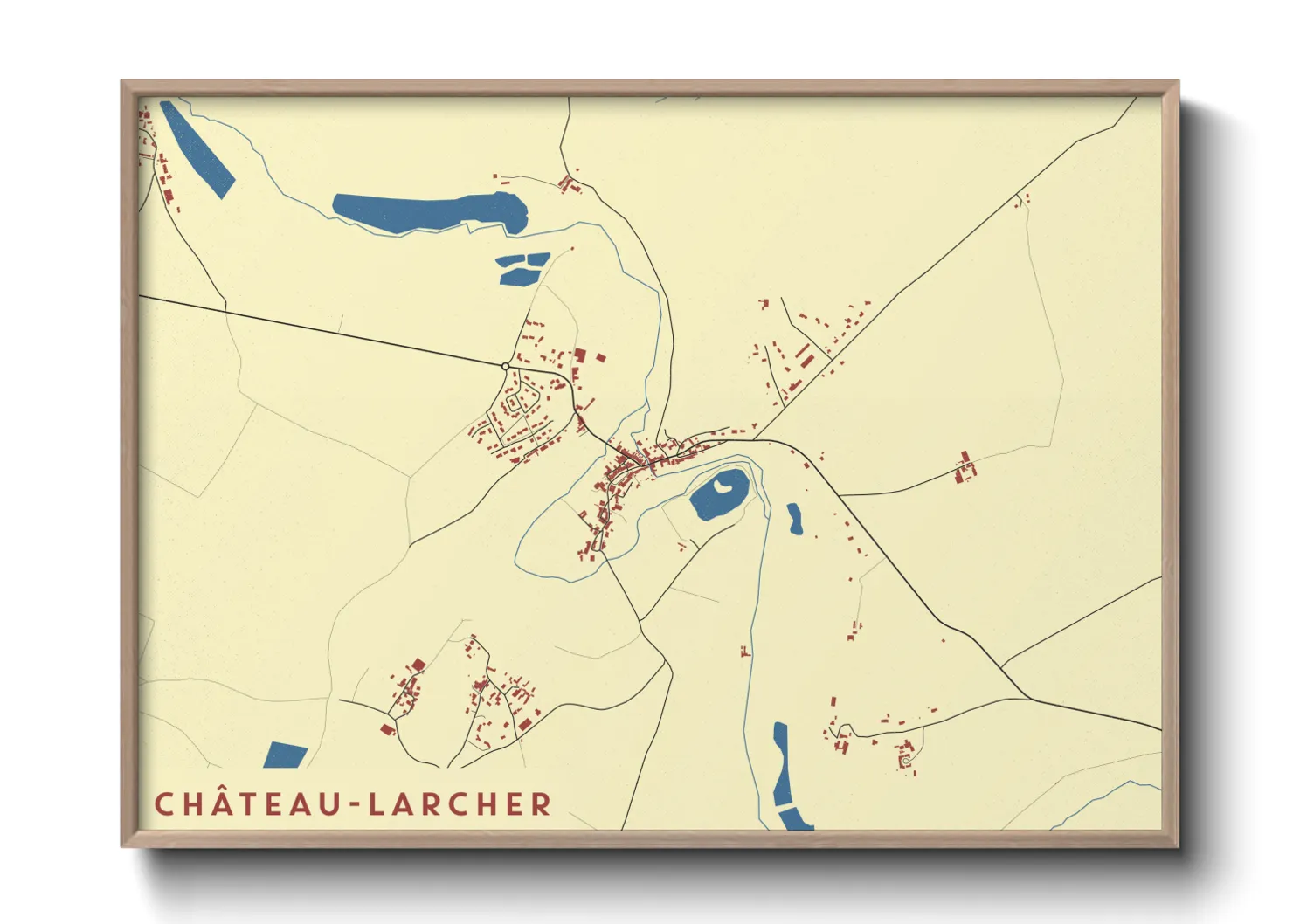 Une affiche de carte sur Château-Larcher
