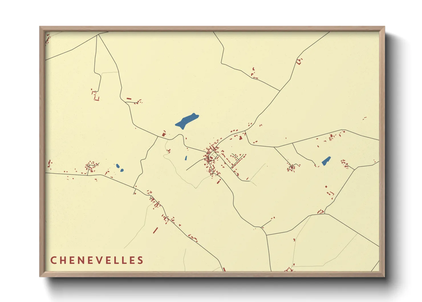 Une affiche de carte sur Chenevelles