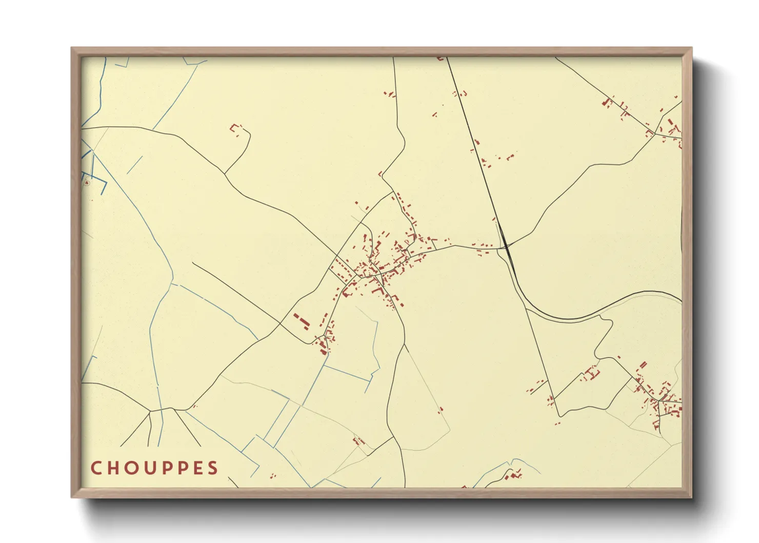 Une affiche de carte sur Chouppes