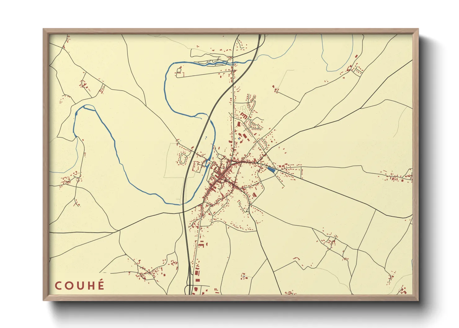 Une affiche de carte sur Couhé