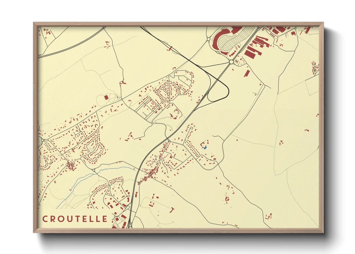 Une affiche de carte sur Croutelle