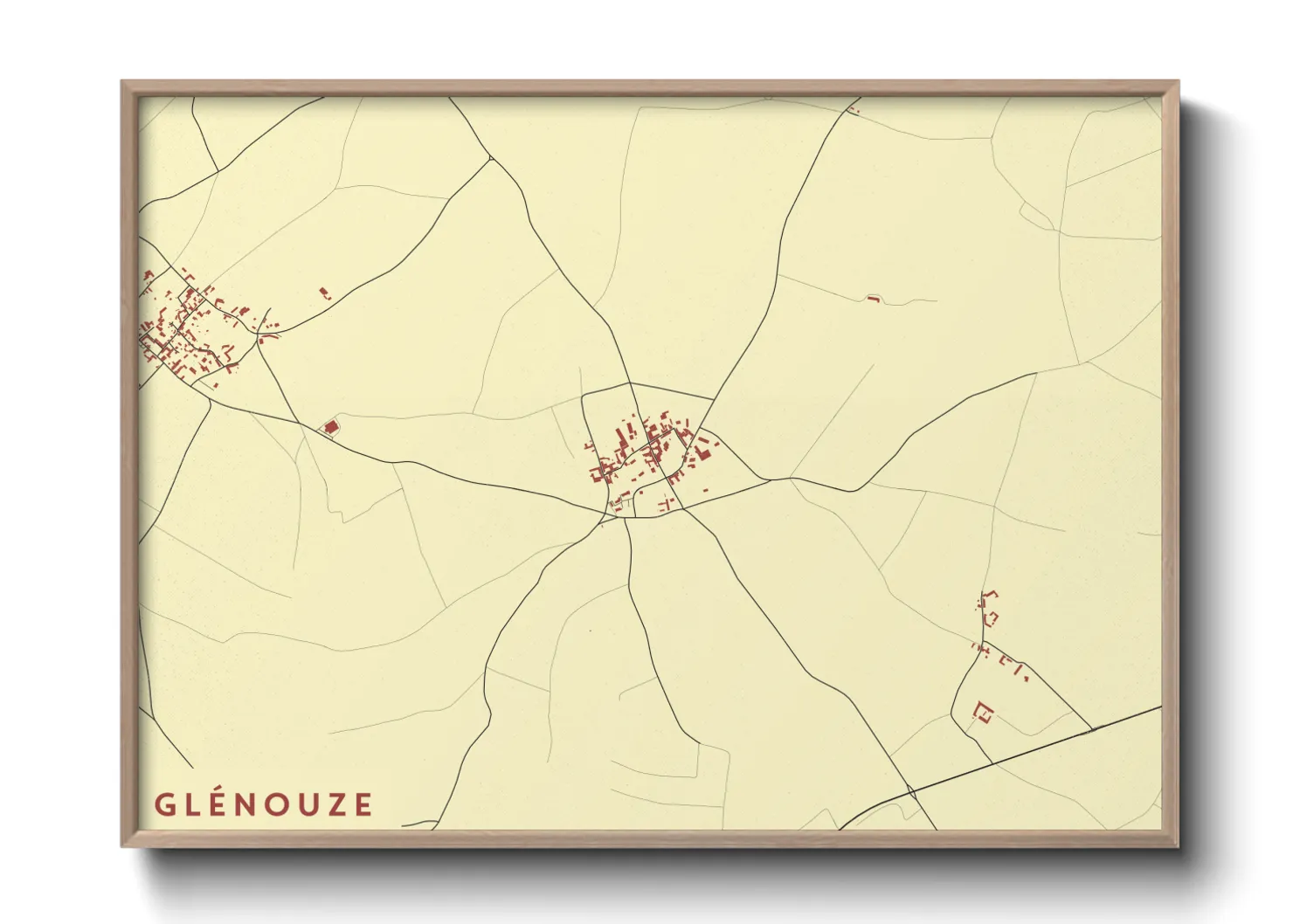 Une affiche de carte sur Glénouze