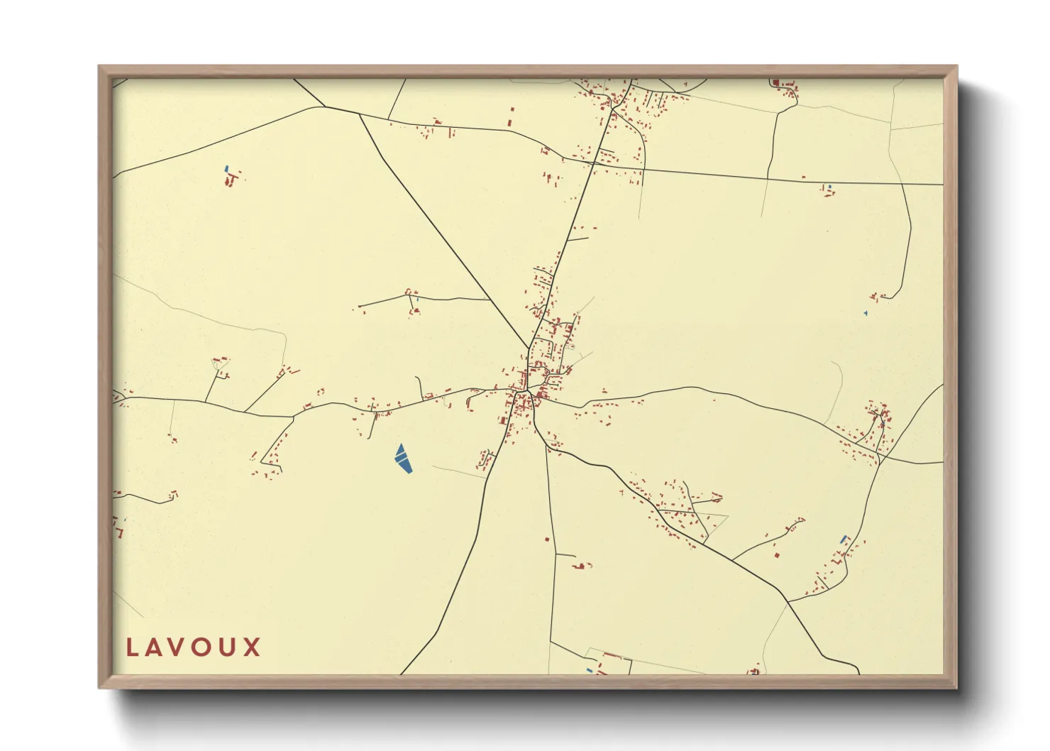 Une affiche de carte sur Lavoux