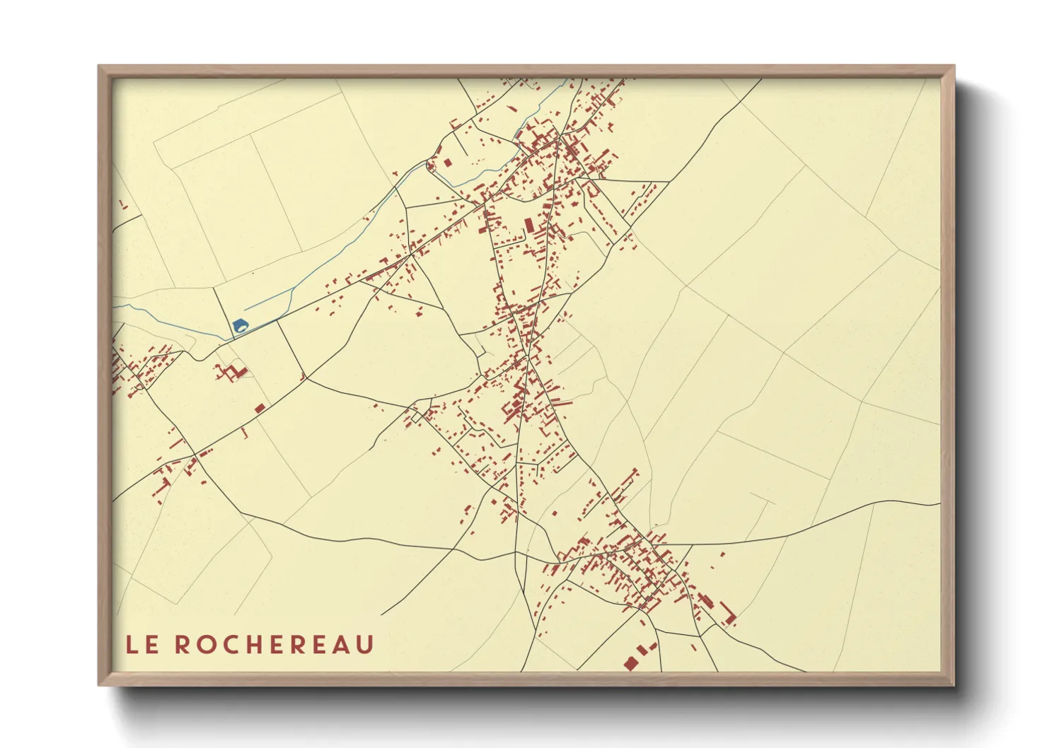 Une affiche de carte sur Le Rochereau