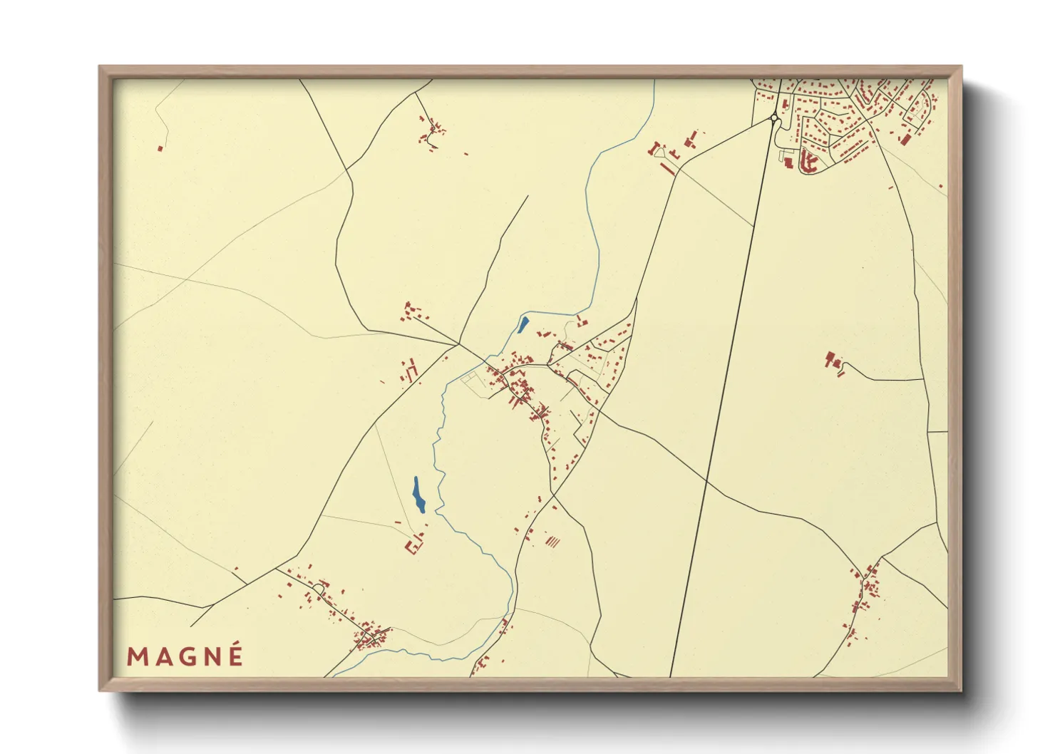 Une affiche de carte sur Magné
