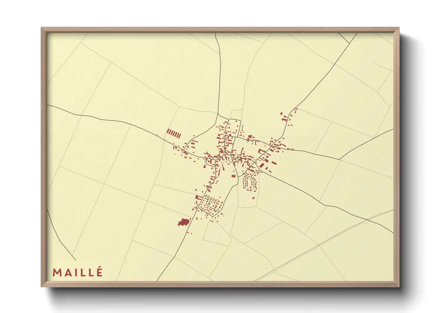 Une affiche de carte sur Maillé