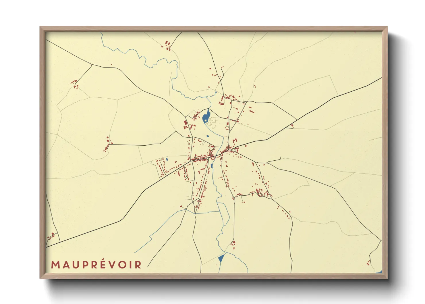 Une affiche de carte sur Mauprévoir