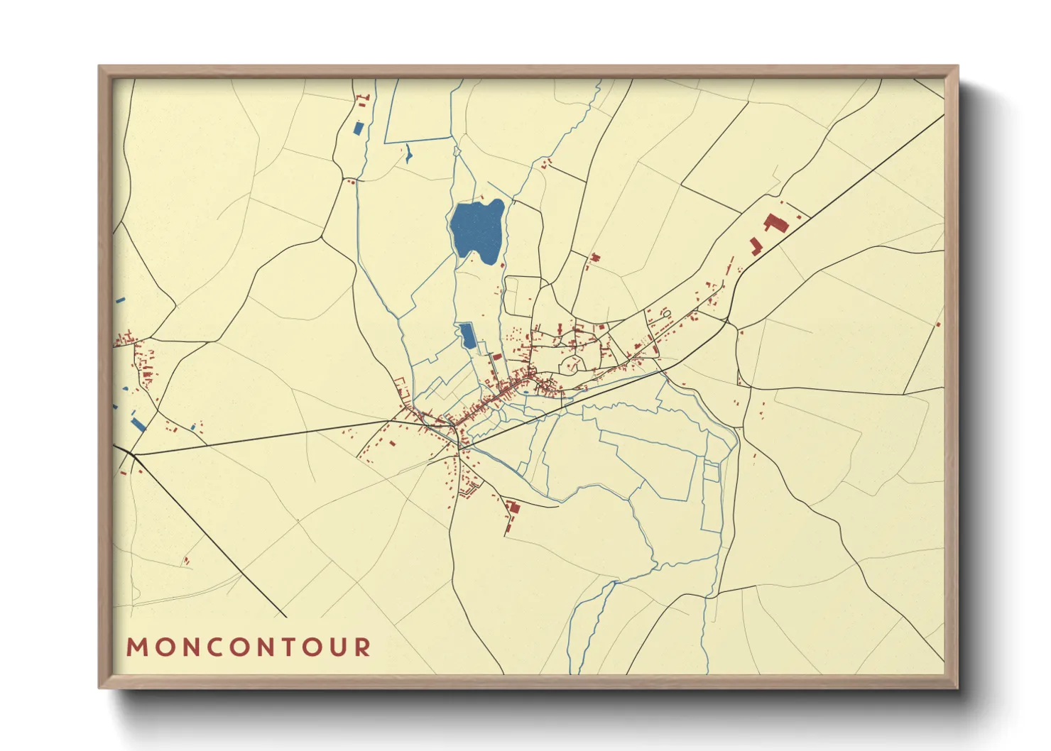 Une affiche de carte sur Moncontour