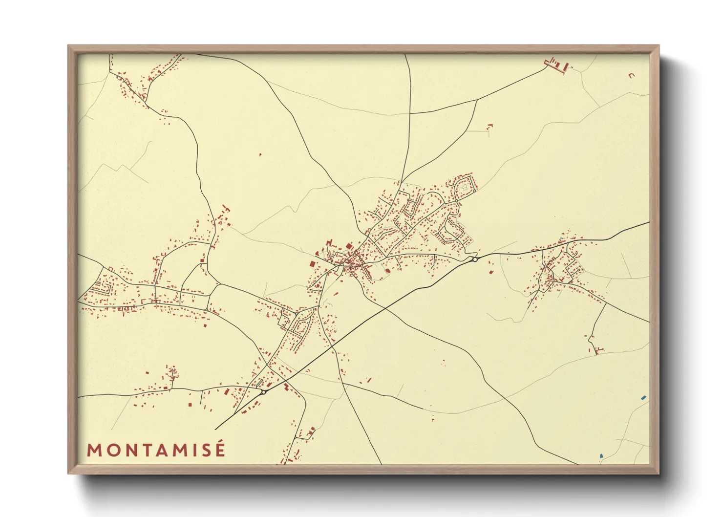 Une affiche de carte sur Montamisé