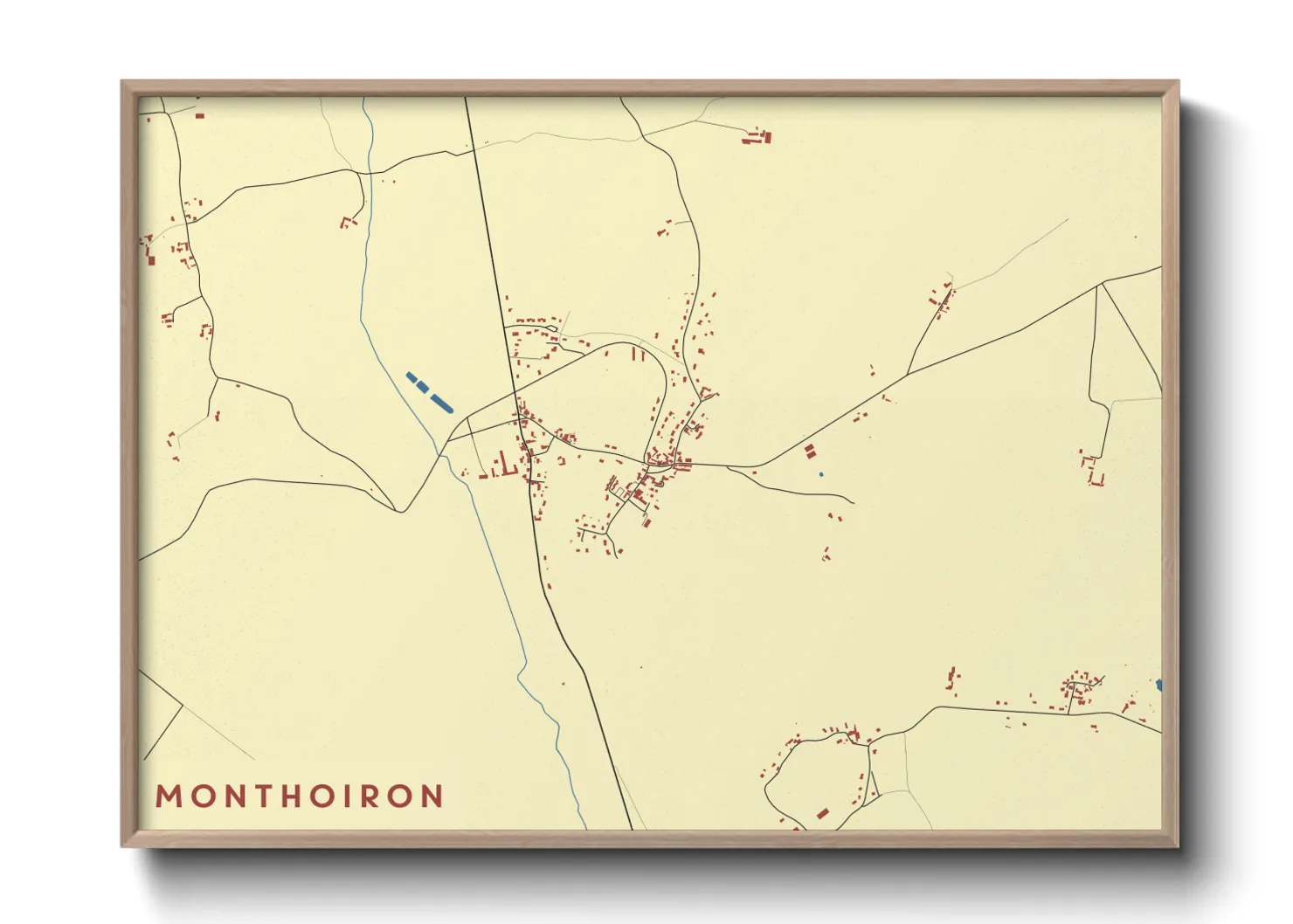 Une affiche de carte sur Monthoiron