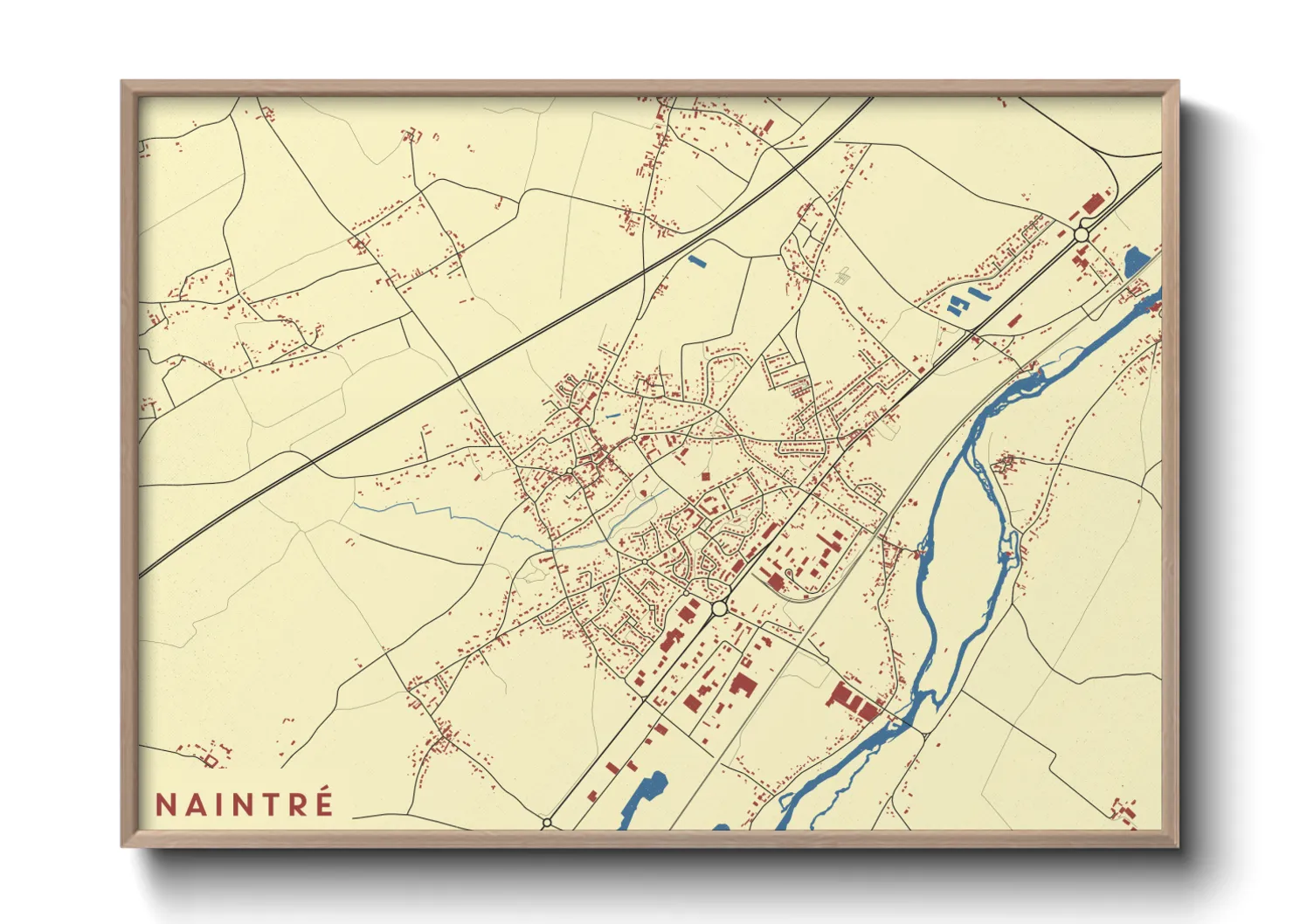 Une affiche de carte sur Naintré