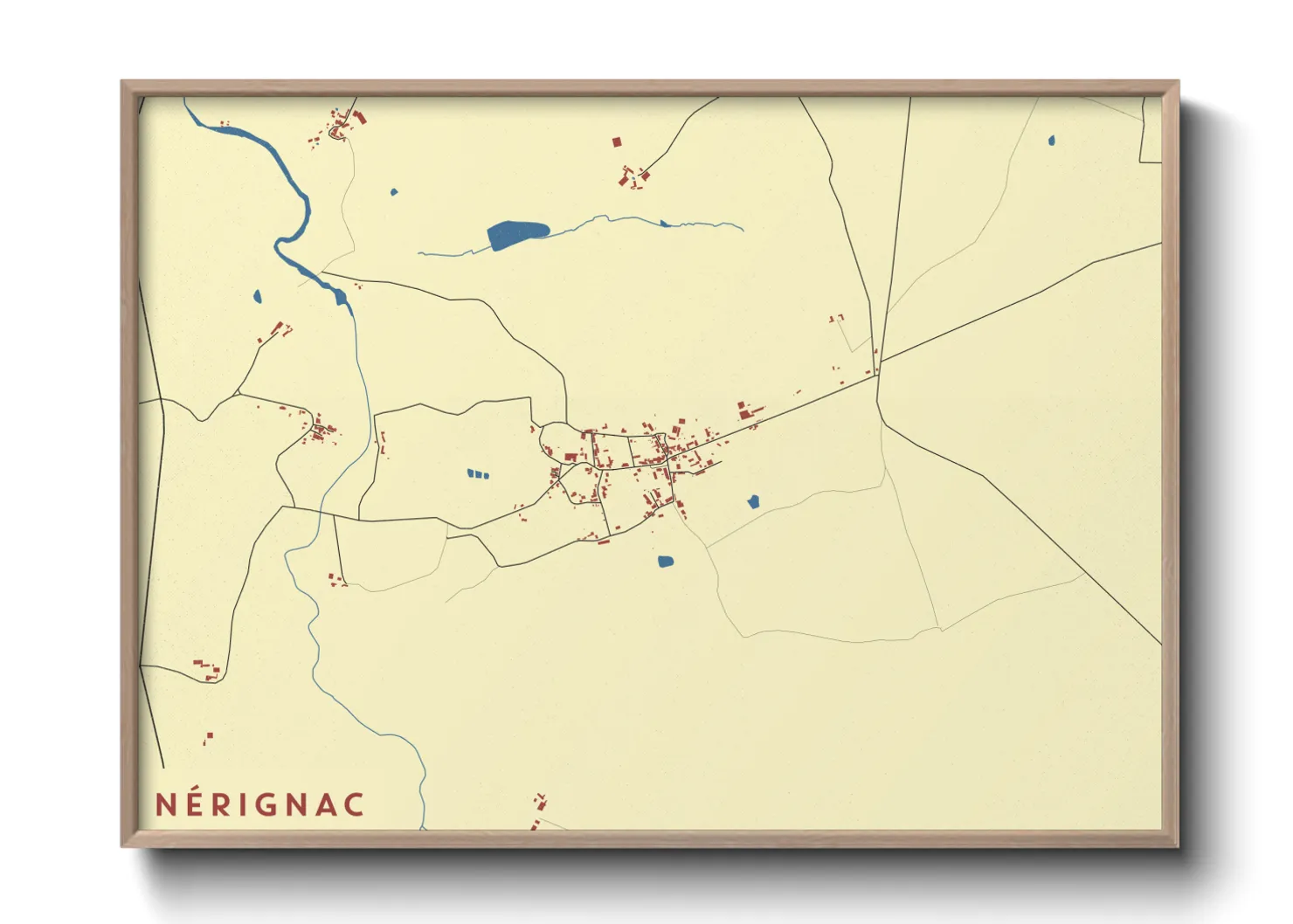 Une affiche de carte sur Nérignac