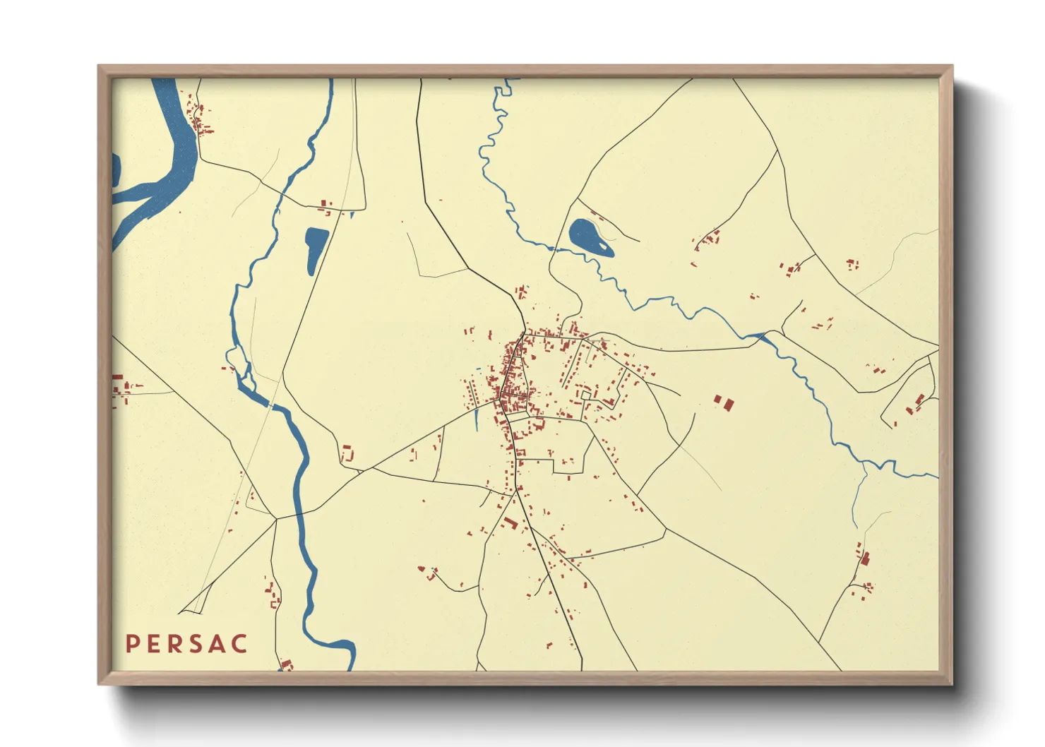 Une affiche de carte sur Persac