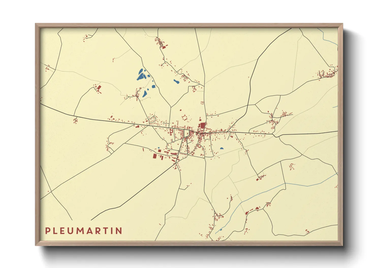 Une affiche de carte sur Pleumartin