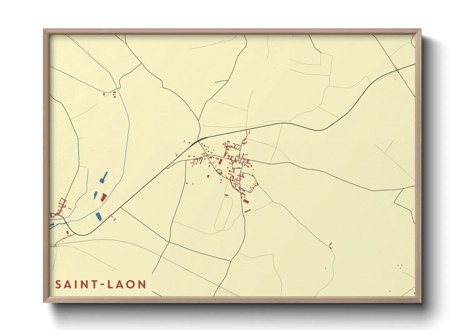 Une affiche de carte sur Saint-Laon
