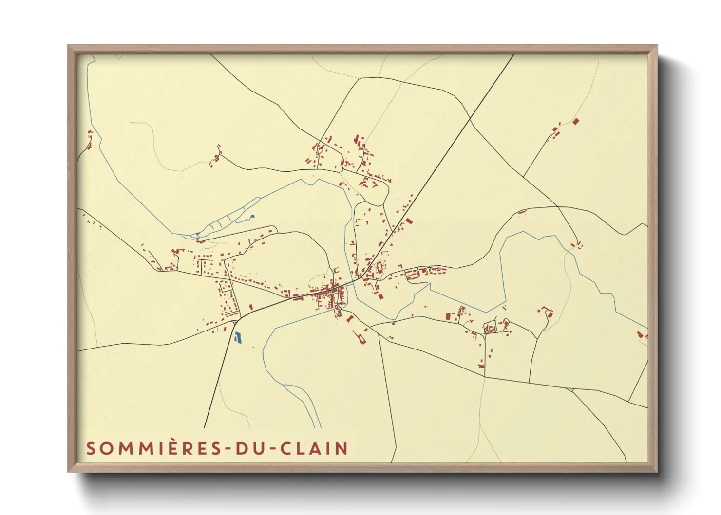 Une affiche de carte sur Sommières-du-Clain