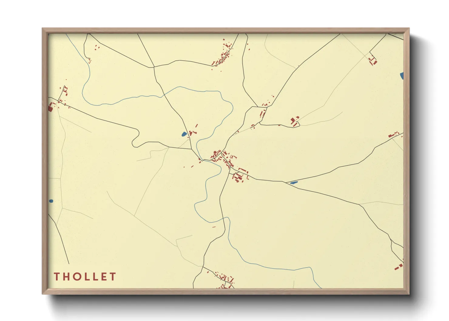 Une affiche de carte sur Thollet