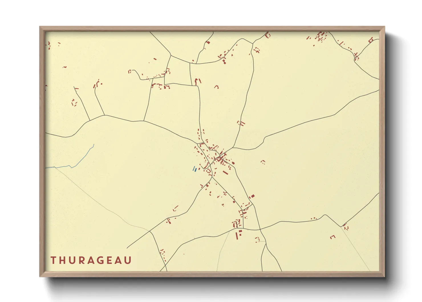 Une affiche de carte sur Thurageau