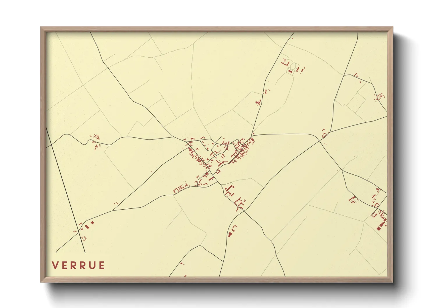 Une affiche de carte sur Verrue