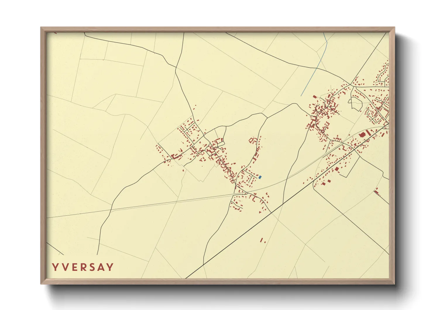 Une affiche de carte sur Yversay