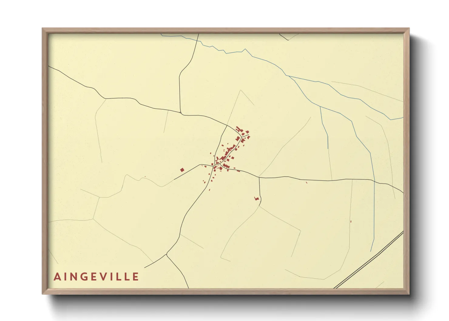 Une affiche de carte sur Aingeville