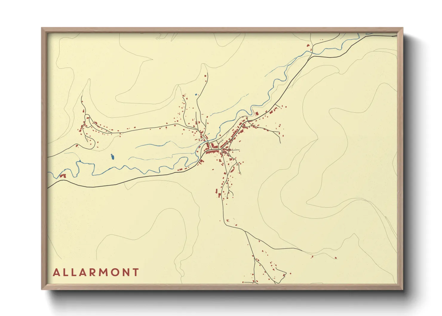 Une affiche de carte sur Allarmont