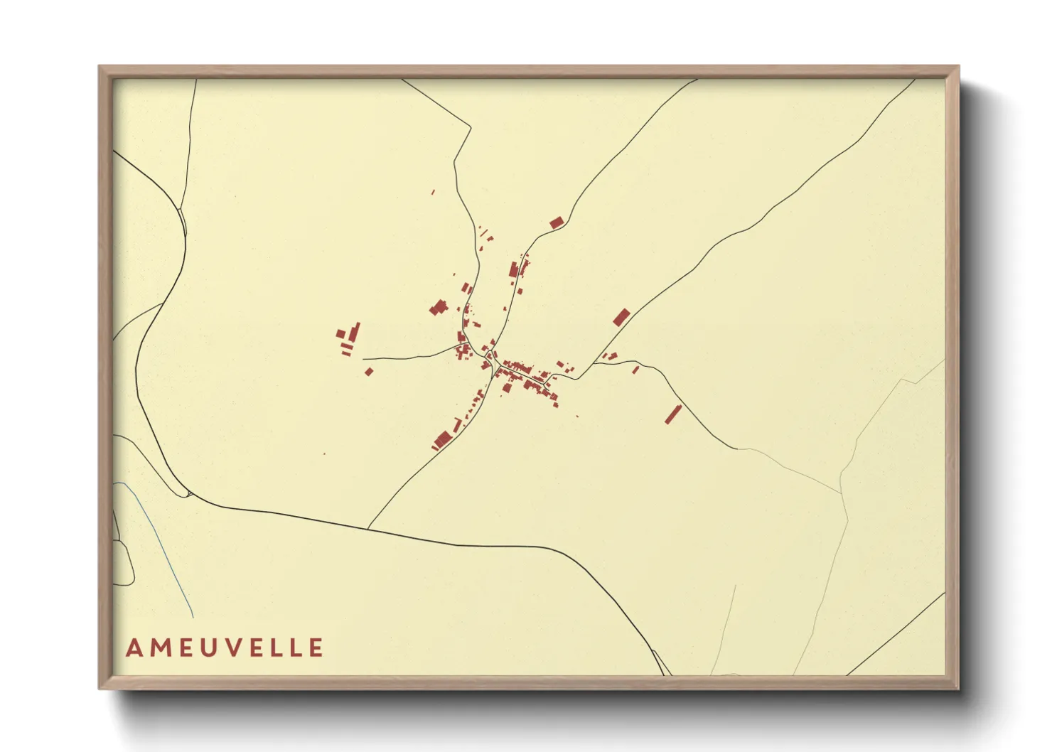 Une affiche de carte sur Ameuvelle