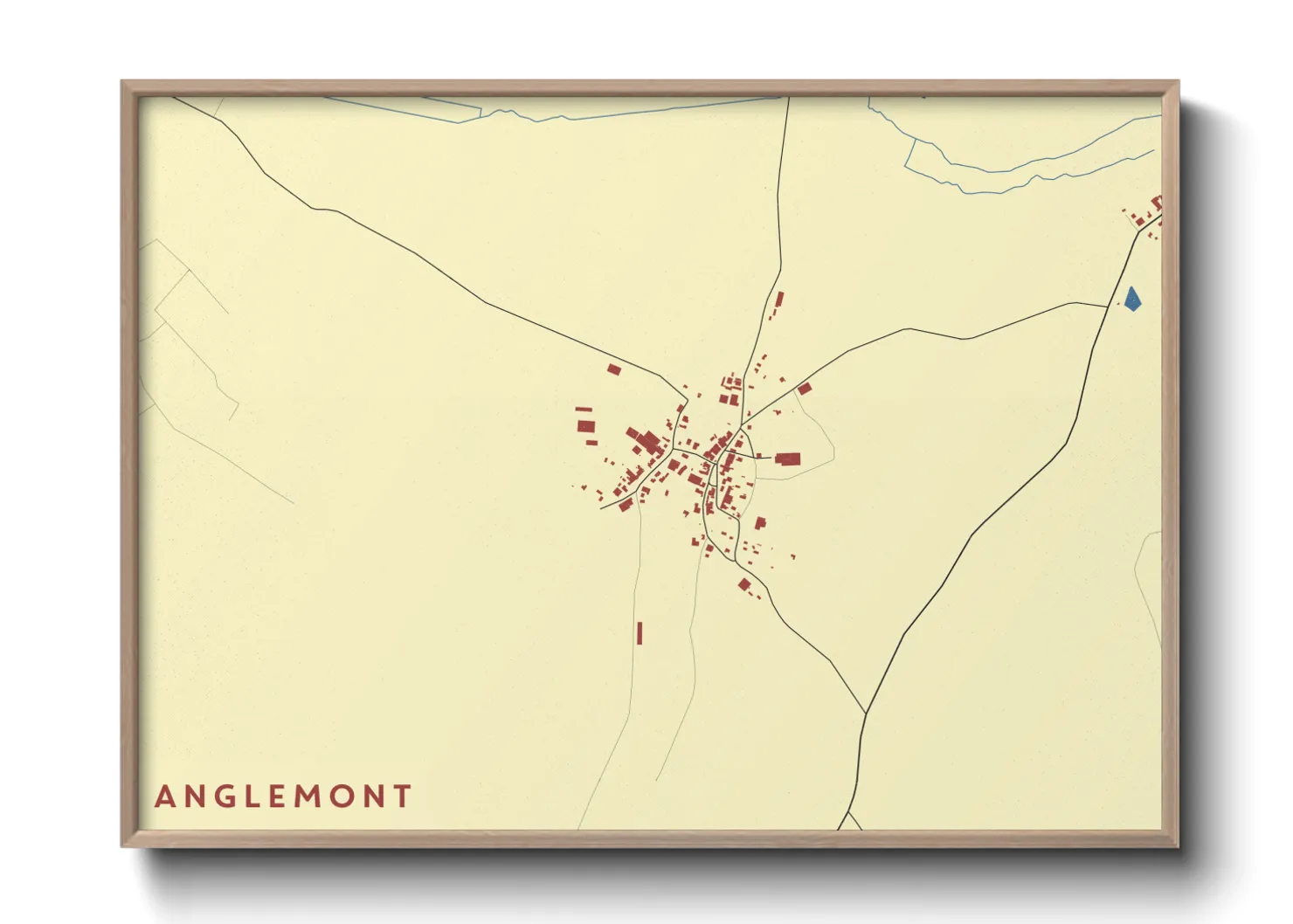 Une affiche de carte sur Anglemont