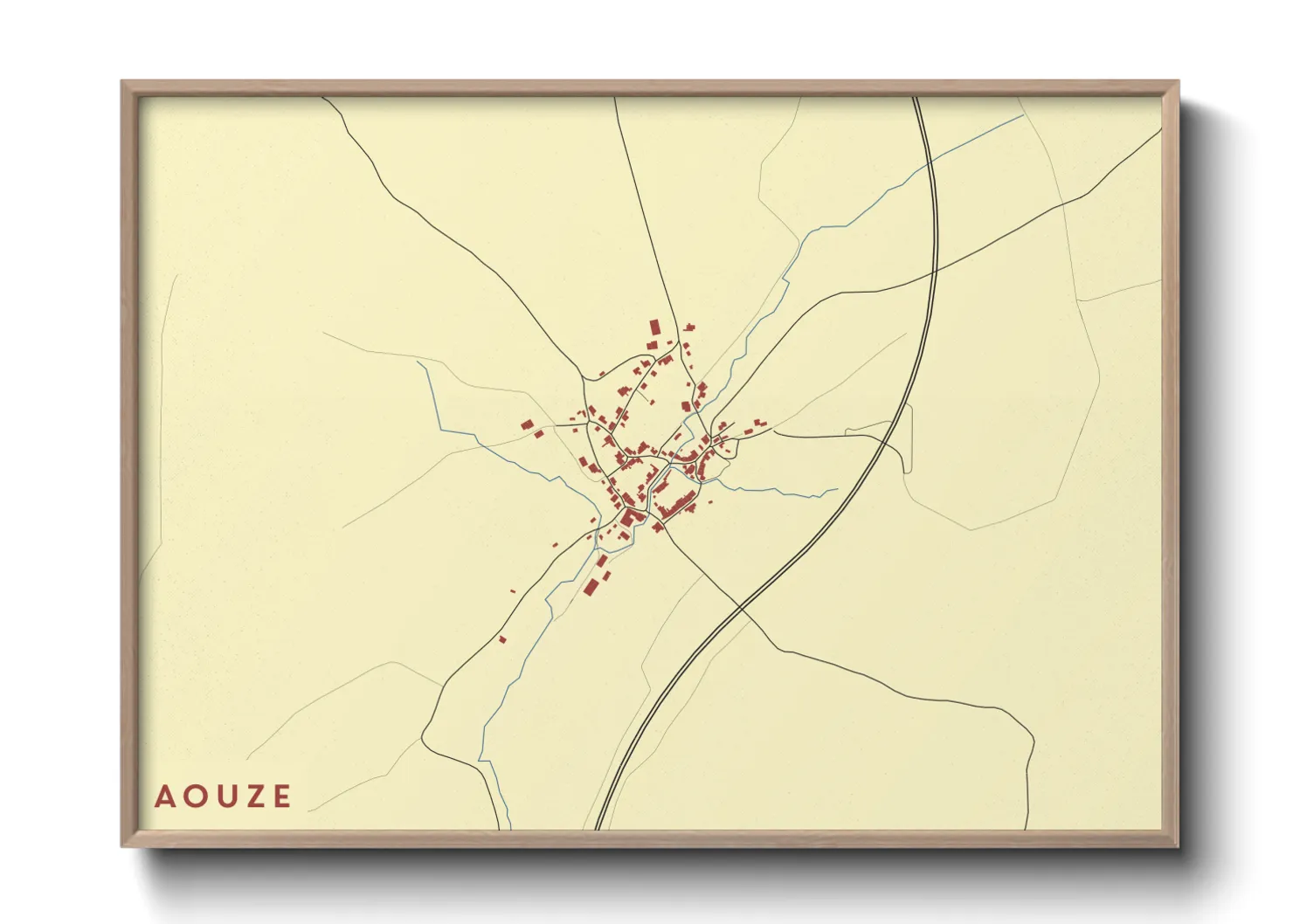 Une affiche de carte sur Aouze