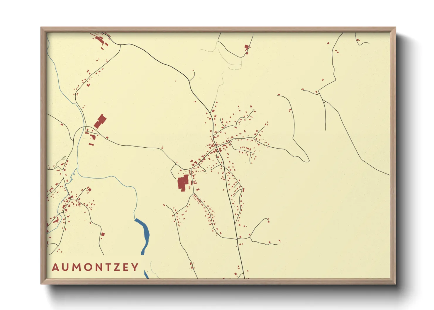 Une affiche de carte sur Aumontzey