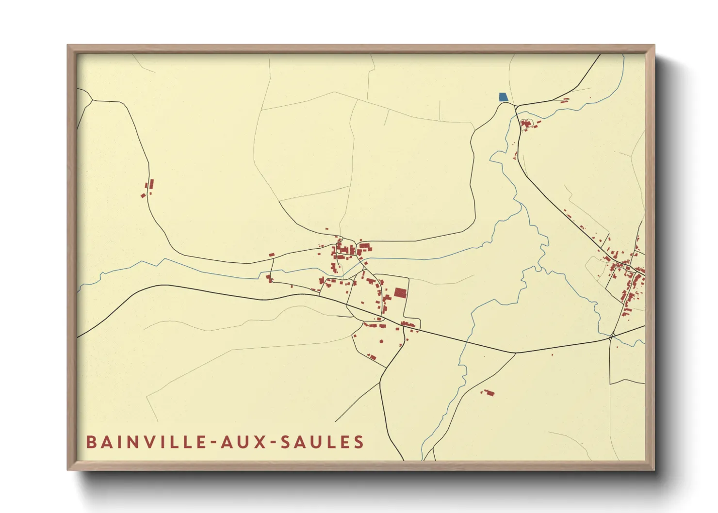 Une affiche de carte sur Bainville-aux-Saules