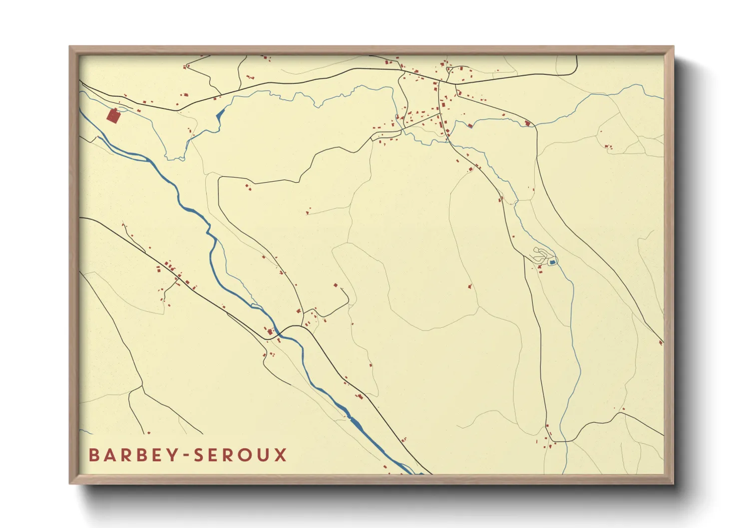Une affiche de carte sur Barbey-Seroux