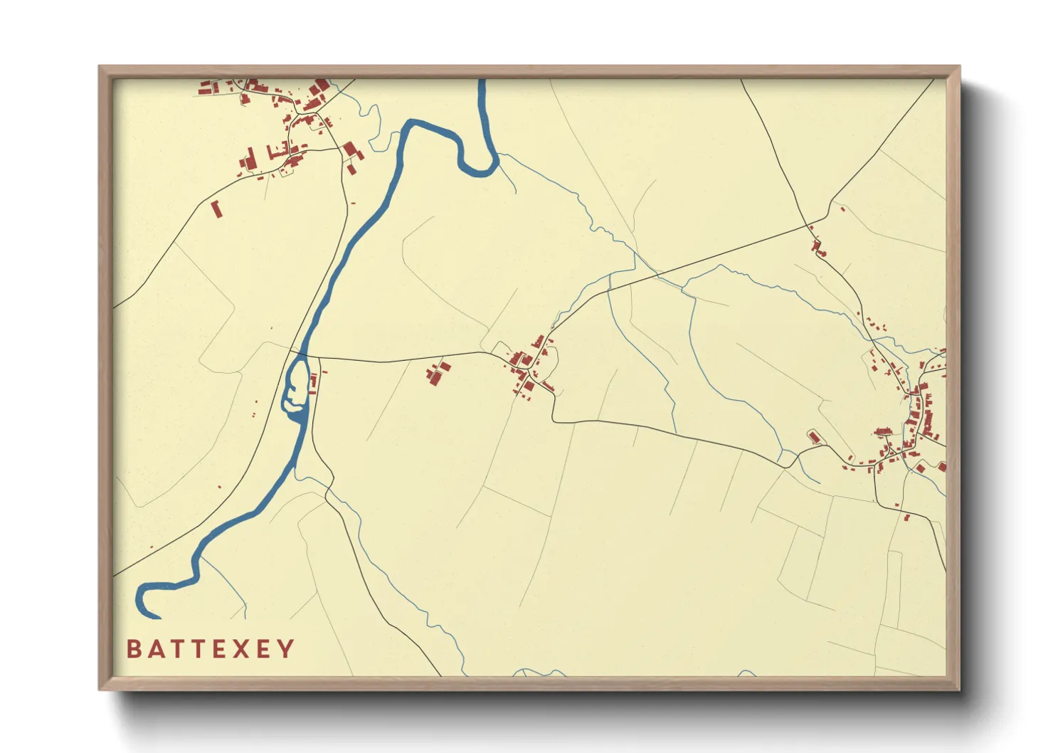 Une affiche de carte sur Battexey