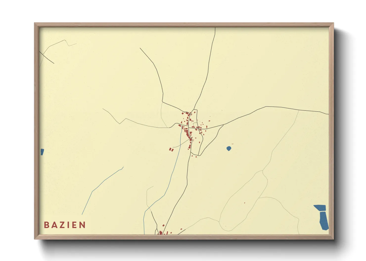 Une affiche de carte sur Bazien