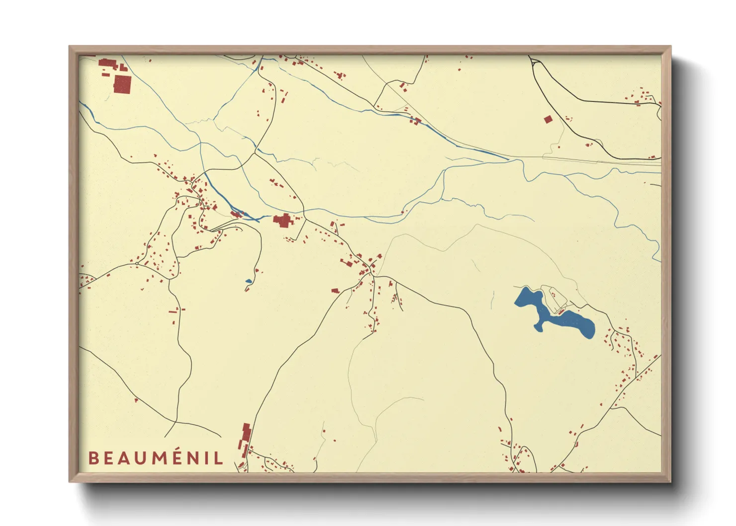 Une affiche de carte sur Beauménil