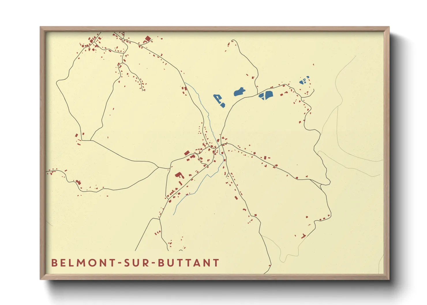 Une affiche de carte sur Belmont-sur-Buttant