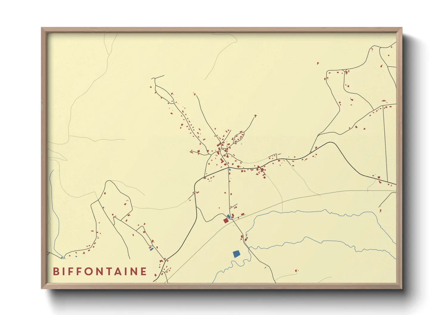 Une affiche de carte sur Biffontaine