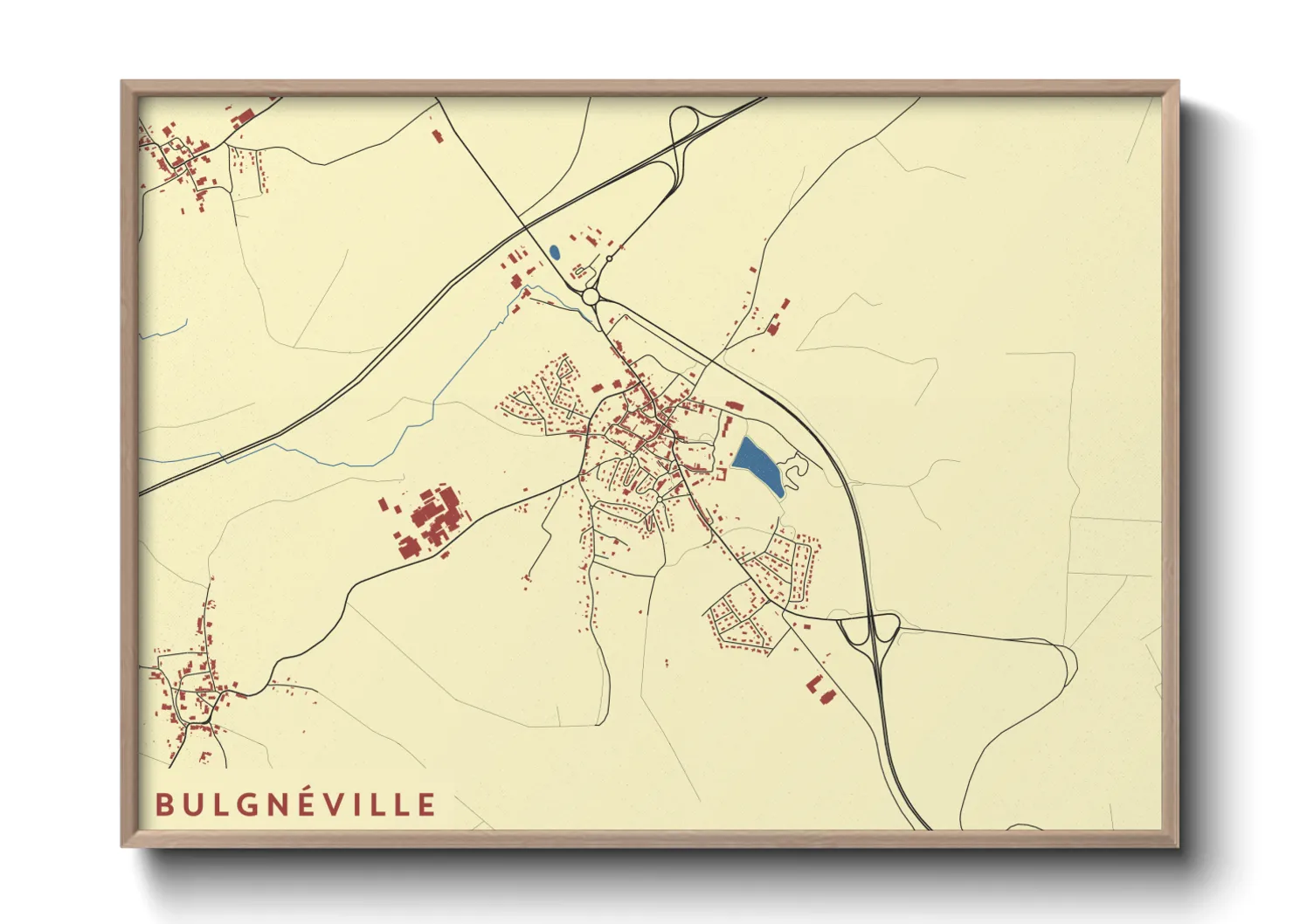 Une affiche de carte sur Bulgnéville