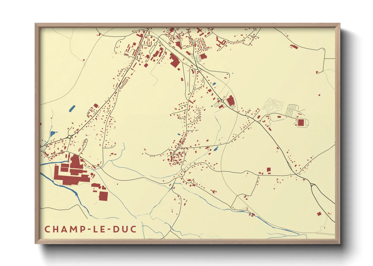 Une affiche de carte sur Champ-le-Duc