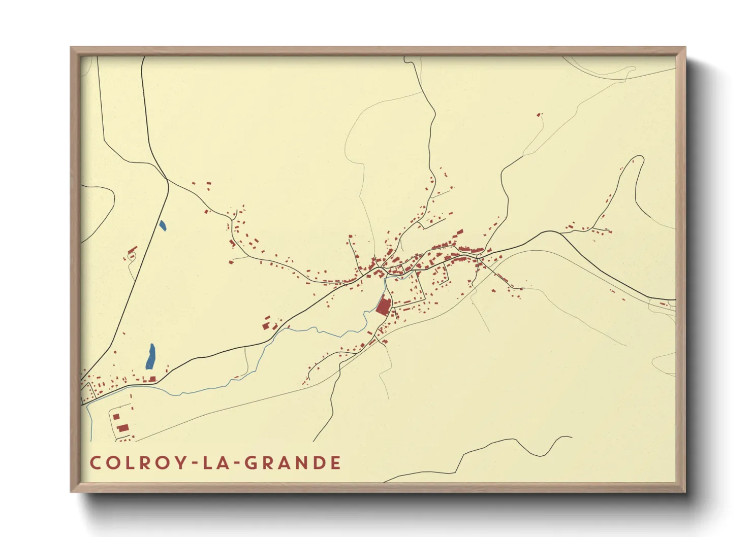 Une affiche de carte sur Colroy-la-Grande