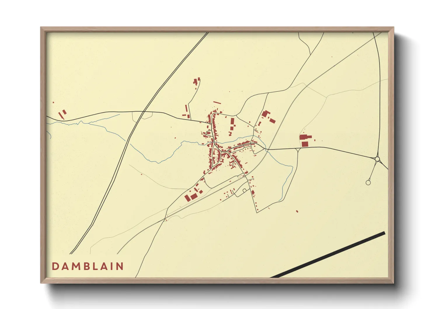 Une affiche de carte sur Damblain