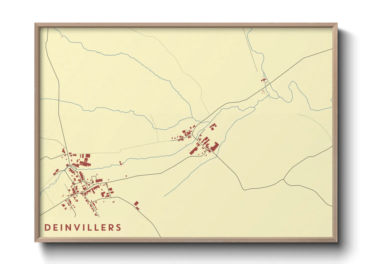 Une affiche de carte sur Deinvillers